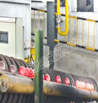  Chilean customer uses a 50kw medium frequency induction heating machine to heat steel balls 