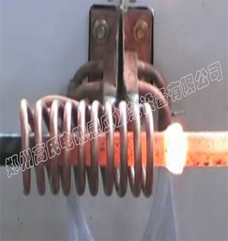  Drill rod heating by medium frequency induction heating machine 
