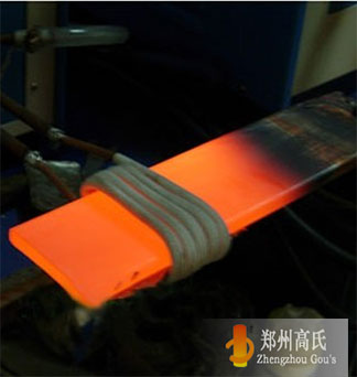 Steel plate hot forging by medium frequency induction heating power supply