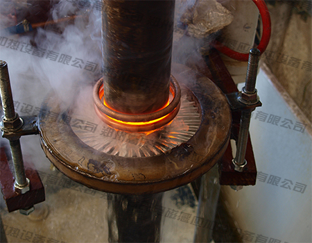  Quenching heat treatment of gear shaft by medium frequency induction heating machine 