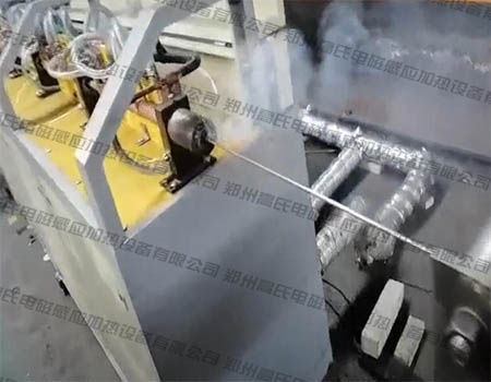  On-line annealing of steel rebars by high frequency induction annealing equipment 