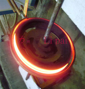  Train wheel hardening by medium frequency induction heating machine 