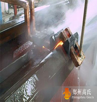  The cast iron bed hardening by medium frequency induction heating machine 