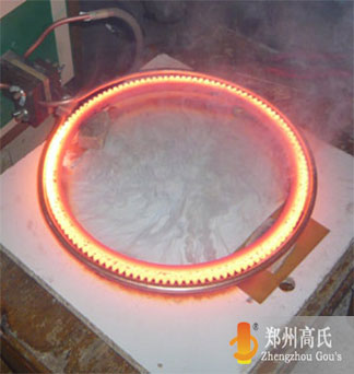  Ring gear hardening by medium frequency induction heating machine 