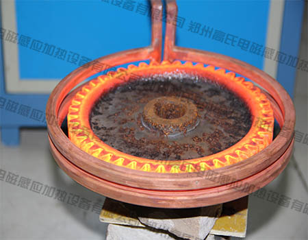  We can also quench the gears with a medium frequency induction heating machine 