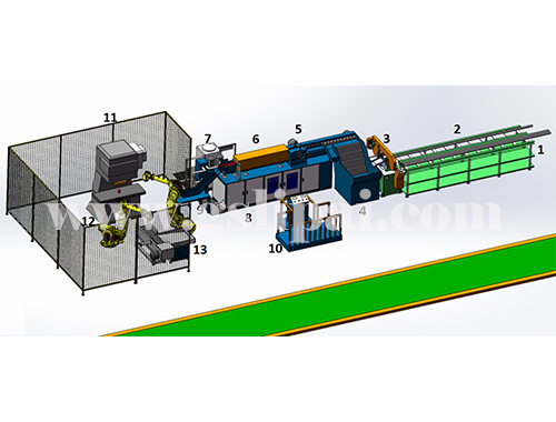 New energy-saving medium frequency induction heating automatic production line